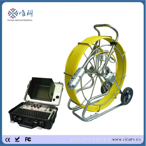 CCTV Rotating Camera 60m Push Rod Pan Tilt Drain Sewer Pipe Inspection Camera for Sale V8-3288PT-1